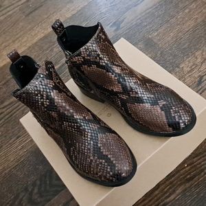 Girls brown and black ankle boots